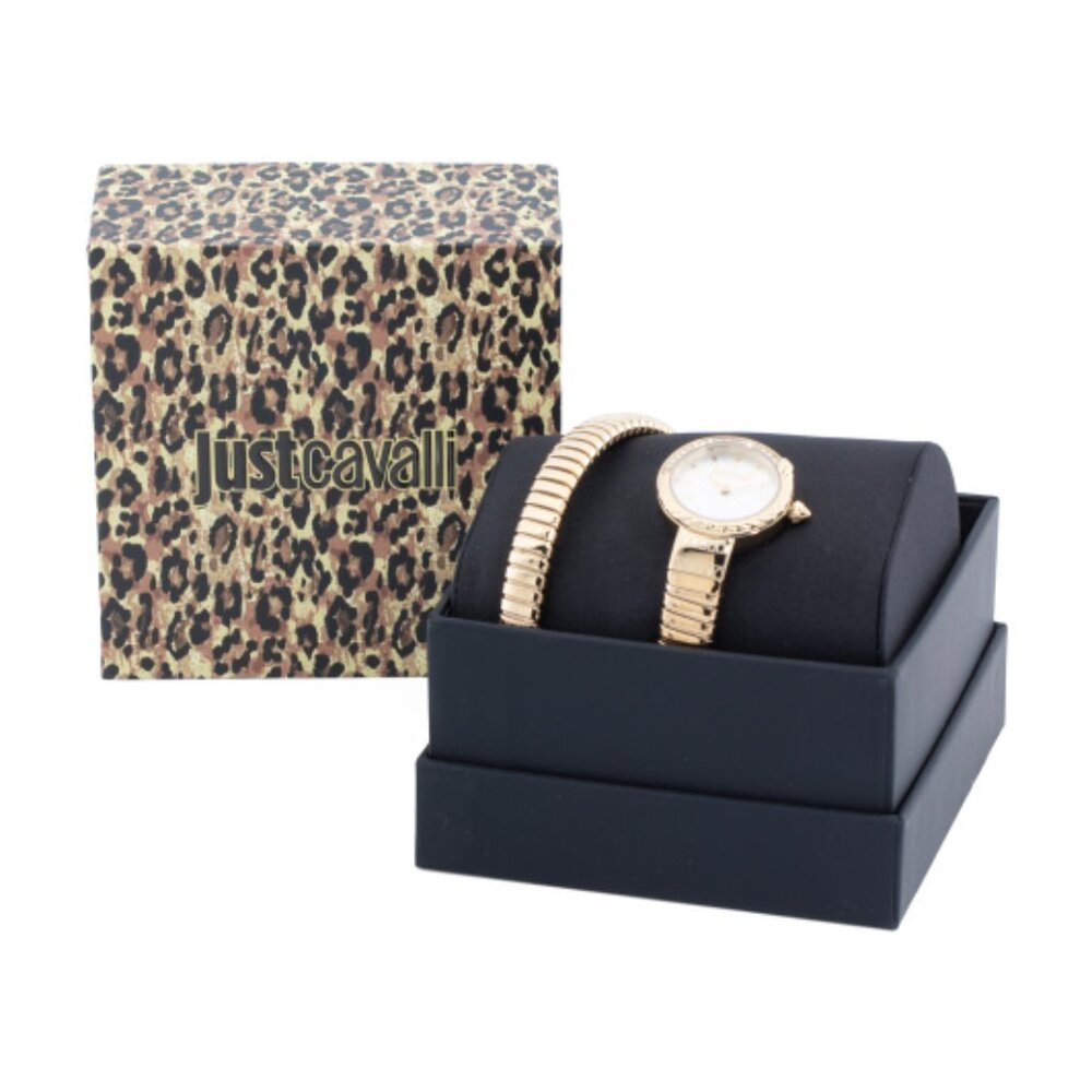 JUST CAVALLI Women's Stainless Steel Mother Of Pearl Wrap Watch - Picture 4 of 5
